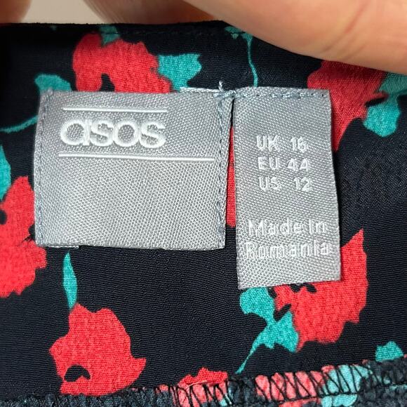 ASOS Cropped Floral Print Tank Size 12 - Picture 3 of 6